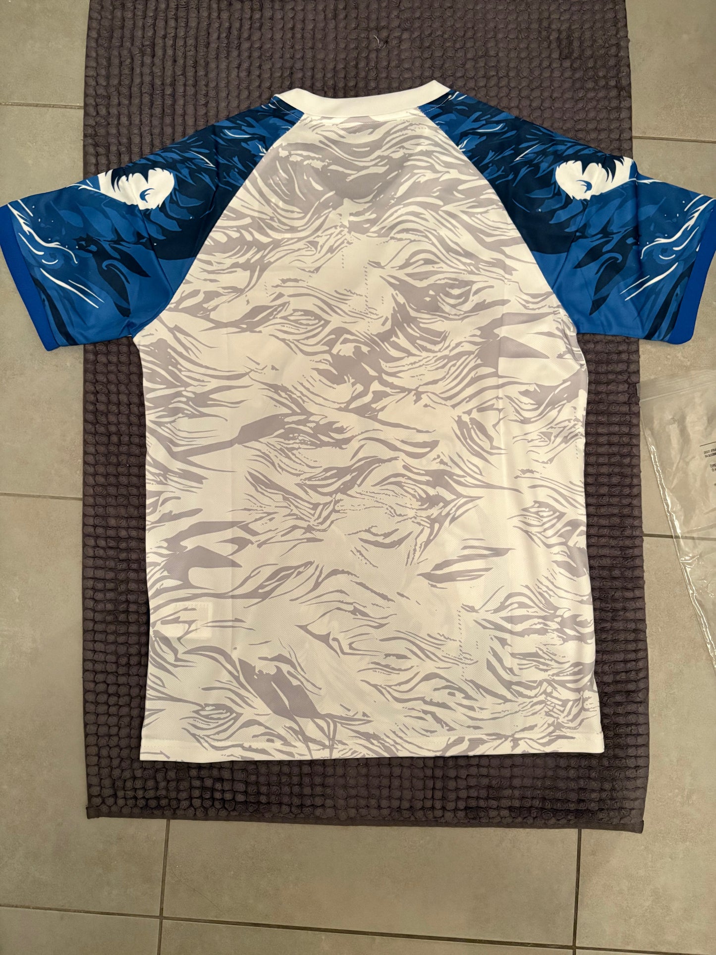 Maillot de foot Japon concept dragon bleu