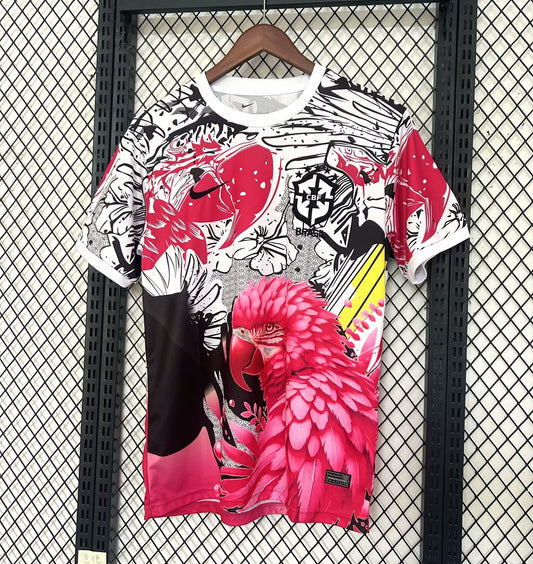 Maillot de foot Brésil perroquet rouge concept